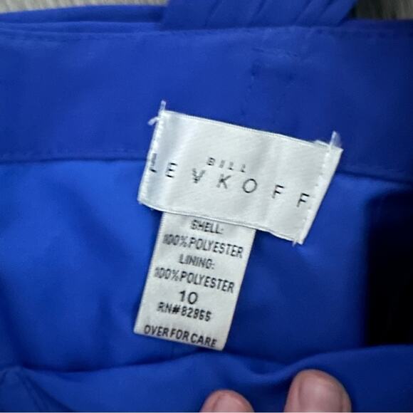 Bill Levkoff One Shoulder Formal Layered Fitted Cocktail‎ Maxi Dress Size 10 - Picture 5 of 14